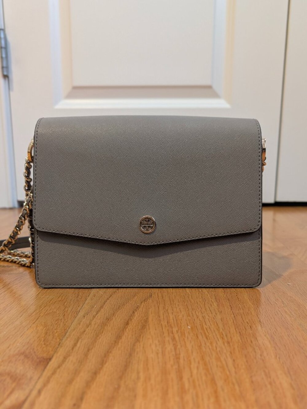 Tory Burch Robinson Convertible Coated Saffiano Leather Shoulder Bag